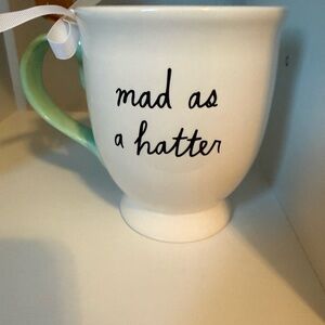 Rae Dunn White and Green Mug - Mad as a Hatter